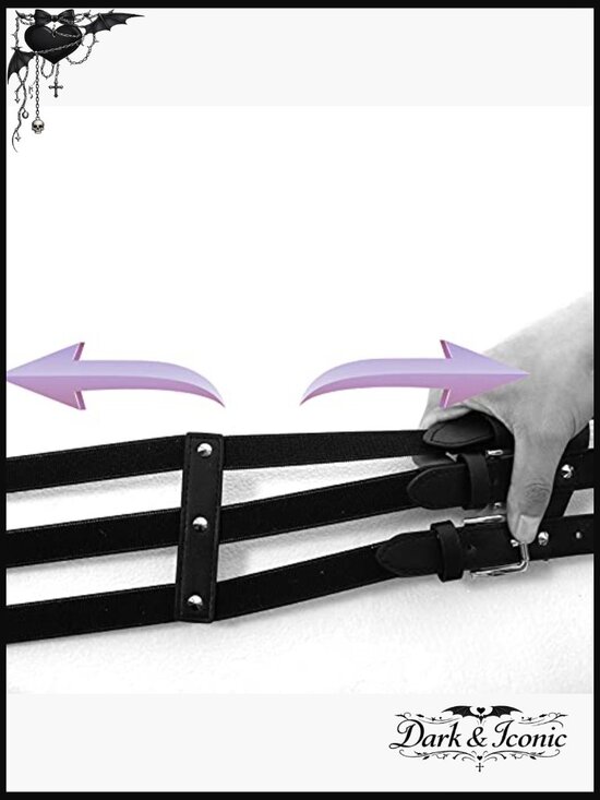Harness Belt PU Leather Waist Strap Punk Y2K Gothic Cosplay main image 5